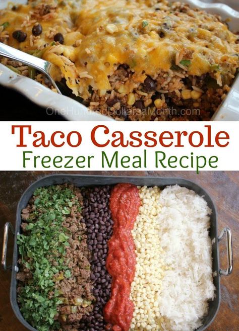 Freezer Casseroles, Beef Freezer Meals, Casserole Crockpot, Freezer Dinners, Budget Freezer Meals, Freezer Friendly Meals, Freezable Meals, Freezer Meal Planning, Make Ahead Freezer Meals