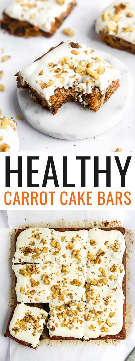 Freezer Carrot Cake Bars Vegan, Carrot Cake Bars Healthy, Gluten Free Carrot Cake Bars, Almond Flour Breakfast Bars, Healthy Carrot Cake Bars, Almond Flour Bars Healthy, Almond Flour Carrot Cake, No Bake Carrot Cake, Healthy Cream Cheese