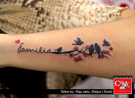 Bird Tattoo With Name, Bird Flower Tattoo, Watercolor Tatoos, Bird Ankle Tattoo, Mummy Tattoo, Infinity Feather, Simbols Tattoo, Feather With Birds Tattoo, Butterfly Wrist Tattoo