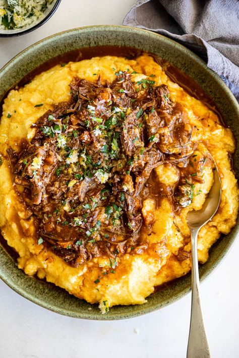 Cooking Motivation, Short Rib Ragu, Creamed Beef, Braised Brisket, Beef Ragu, Ragu Recipe, Creamy Polenta, Captain Cook, Fall Nights