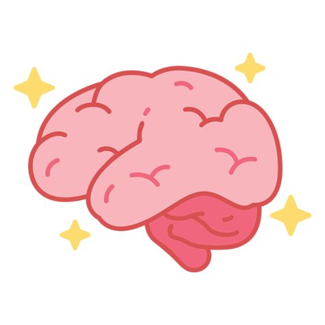 Pink human brain color stroke PNG Design Cute Brain Doodle, Brain Drawing Simple, Cat Scientist, Brain Doodle, Brain Png, Brain Pictures, Brain Drawing, Mad Cat, Pink Drawing