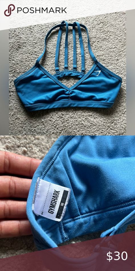 Gymshark Minimal Sports Bra - Blue Medium Gymshark Minimal, Sports Bra, Like New, Bra, Sports, Jewelry Watches, Plus Fashion, Outfit Inspo, Jeans Shoes