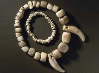 Stone age beads found at Skara Brae, a stone-built Neolithic settlement occupied from roughly 3180 BCE–2500 BCE. The village is located on the Bay of Skaill on the west coast of Mainland, the largest island in the Orkney archipelago of Scotland. Stone Age Jewellery, Stone Age Activities, Neolithic Age, Skara Brae, Stone Age Art, Ivory Jewelry, Ancient Jewellery, Archaeological Finds, Iron Age