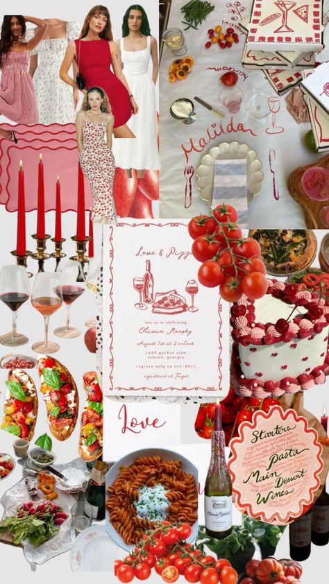 Italian Dinner Party, Italian Party, Pasta Party, Italian Theme, Bridal Shower Inspo, Wedding Shower Themes, Birthday Dinner Party, Host Dinner Party, Dinner Party Summer