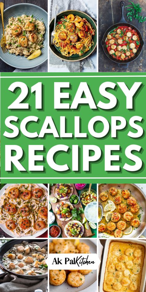 Healthy Scallops, Scallops Dinner Ideas, Creamy Scallops, Sauce For Scallops, Scallops Dinner, Bbq Scallops, Garlic Butter Scallops, Shrimp And Scallop Recipes, Scallop Appetizer