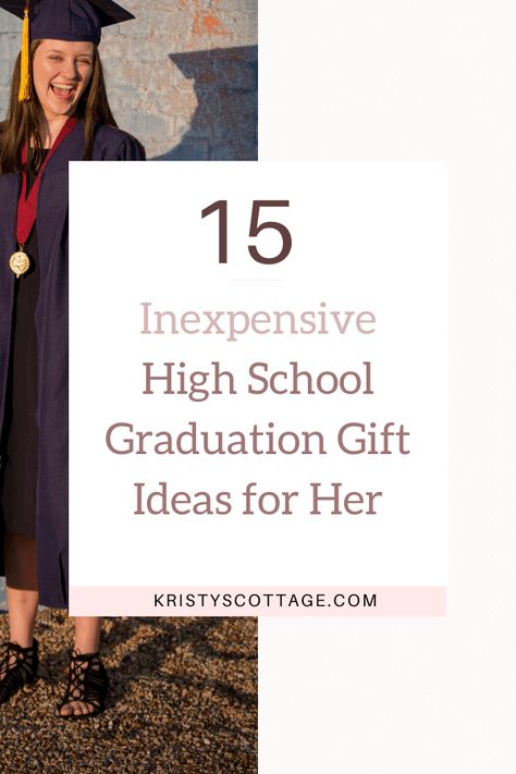 15 inexpensive high school graduation gift ideas any girl will love! Creative sentimental graduation gift guide for 2021. Cheap Graduation Gifts, Sentimental Graduation Gifts, Graduation Gift Ideas For Her, High School Graduation Gift Ideas, Creative Graduation Gifts, Christian High School, Graduation Party Gifts, Best Graduation Gifts, Graduation Gift Ideas