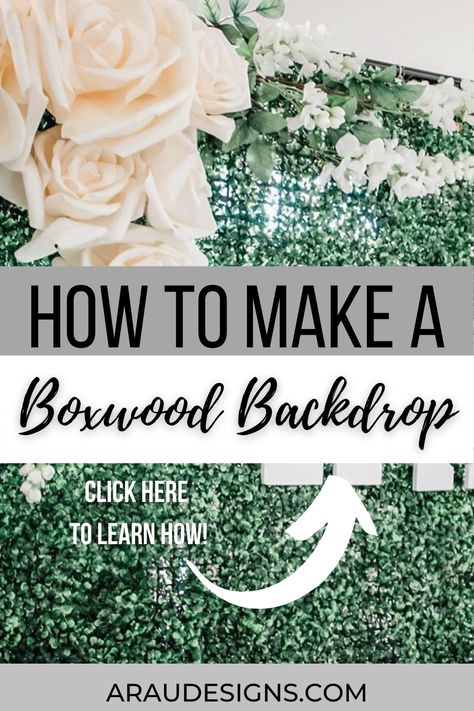 How To Make A Wedding Backdrop Diy, How To Make Greenery Backdrop, Diy Wedding Greenery Backdrop, Boxwood Greenery Backdrop, Boxwood Wedding Backdrop, Diy Green Backdrop, How To Make A Greenery Wall Backdrop, Diy Greenery Backdrop, Diy Green Wall Backdrop