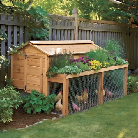 Chicken Coop Garden, Backyard Chicken Farming, Chicken Garden, Chicken Farming, Backyard Chicken Coops, Plants Growing, Backyard Farming, Outdoor Backyard, Backyard Chickens