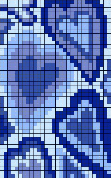 Alpha pattern #109230 | BraceletBook Blue Alpha Pattern, Lego Mural, Gradient Aesthetic, 2023 Crafts, Grid Template, Mural Art Design, Graph Paper Designs, Crochet Charts, Graph Patterns