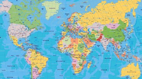 10 Best Hd Map Of The World FULL HD 1920×1080 For PC Desktop 2019 Flat World Map, Full World Map, Free Printable World Map, World Map Picture, World Geography Map, Cool World Map, New World Map, World Map With Countries, World Map Printable