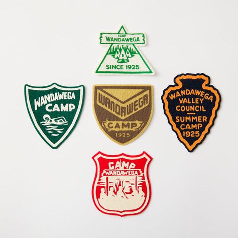 Camp Pennant, Route 66 Attractions, Felt Patches, Camp Wandawega, Camp Logo, Camp Brand, Felt Patch, 60 Years Ago, Lake Resort