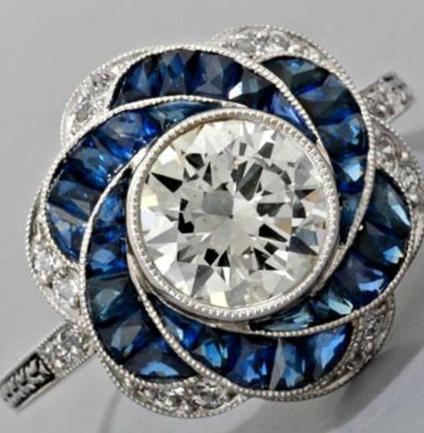 Luxury Vintage Wedding Jewelry And Watches, Luxury Art Deco Sapphire Ring For Formal Occasions, Luxury Vintage Sapphire Ring With Diamond, Luxury Victorian Jewelry With Cubic Zirconia, Luxury Victorian Cubic Zirconia Jewelry, Luxury Art Deco Cubic Zirconia Wedding And Engagement Jewelry, Vintage Engagement Rings Sapphire Zales, Luxury Cubic Zirconia Flower Jewelry, Luxury Fine Jewelry Sapphire Ring For Formal Occasions