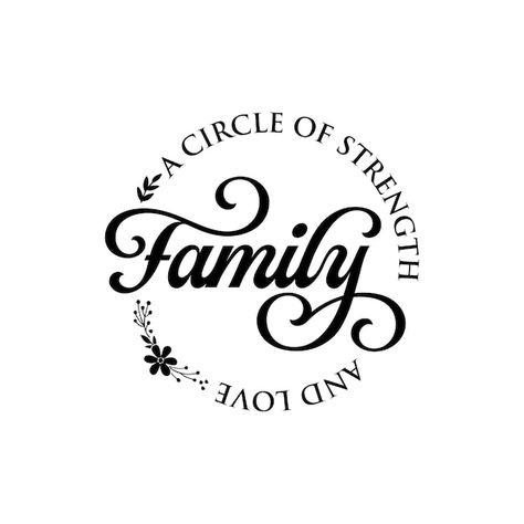 Picture Layout, Fonts Quotes, Vector Typography, Quotes Typography, Picture Layouts, Strength Quotes, Family Circle, Typography Lettering, Circle Logos