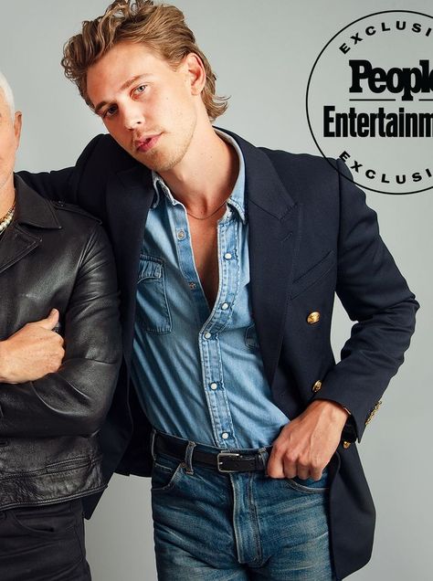 Hottest Guy Names, 80’s Aesthetic, Denim Outfit Men, Austin Butler, Dope Fashion, Men Fashion Casual Outfits, Guy Names, Double Breasted Blazer, Sport Coat