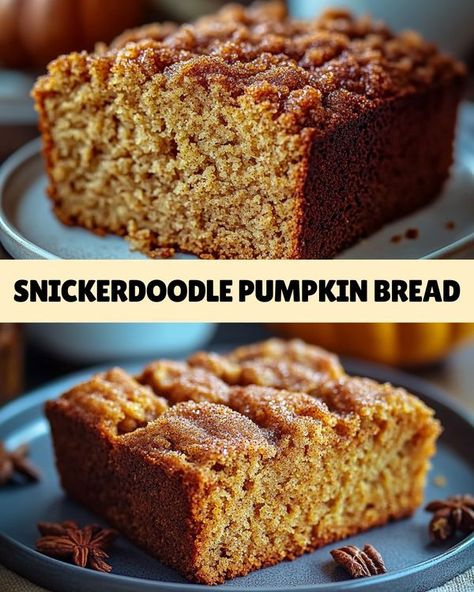 Snickerdoodle Bread, Facebook Recipes, Moist Pumpkin Bread, Bread Soft, Christmas Bread, Holiday Baking Recipes, Interesting Recipes, Pumpkin Bread Recipe, Bread Ingredients