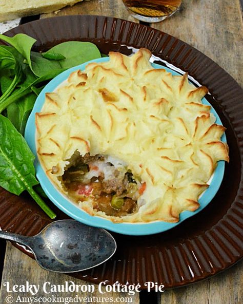 Amy's Cooking Adventures: Leaky Cauldron Mini Cottage Pie Beef Cottage Pie, Beef And Guinness Pie, Easy Ground Beef Casseroles, Cottage Pie Recipe, Shepherds Pie Recipe, Potato Toppings, Parmesan Potatoes, Braised Short Ribs, Ground Beef Casserole