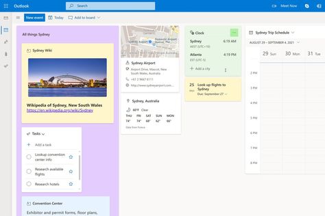 How to use Outlook’s new calendar board view to organize your work | Computerworld Outlook Calendar Hacks, How To Organize Outlook Email, Microsoft Outlook Calendar, Planner Template Free, Windows Office, Outlook Calendar, Office Management, Study Buddy, Sydney Travel