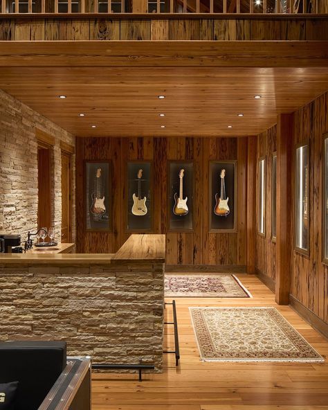 Chris Luker | A dream for any musician. You could write a book about the engineering and craftsmanship that went into creating this acoustic space. The… | Instagram Modern Recording Studio, Bali Studio, Studio Vibes, Louisiana Swamp, Pecky Cypress, Studio House, Road Cases, Guitar Room, Write A Book