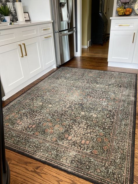 Area Rug Moody, Ruggable Blackthorn, Ruggable Morris And Co Blackthorn, Blackthorn Forest Green Rug, Morris & Co. Blackthorn Forest Green Rug, Rug With Green Cabinets, Green Area Rugs In Living Room Farmhouse, Olive Green Living Room Rug, Morris And Co Rug