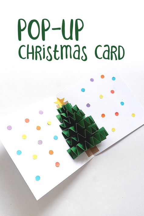 Folded Christmas Tree, Childrens Christmas Cards, Folded Christmas Cards, Pop Up Christmas Cards, Aesthetic Paper, Card Making Kids, Christmas Party Crafts, Christmas Cards Kids, Kids Pop