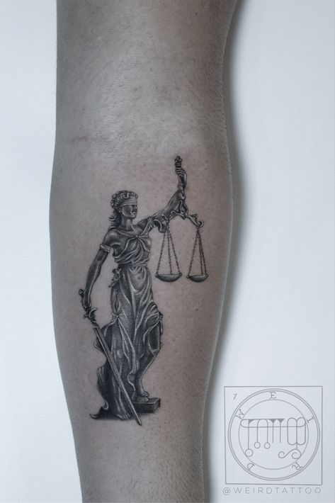 Greek Justice Tattoo, Balance Of Justice Tattoo, Lady Justice Tattoos, Lady Justice Statue Tattoo, Libra Lady Justice Tattoo, Justice Balance Tattoo, Greek Balance Tattoo, Goddess Themis Tattoo, Blind Lady Justice Tattoo