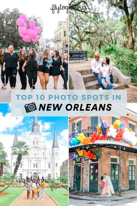 Easily one of the most recognizable cities in the United States, New Orleans absolutely lives up to the hype when it comes to being a unique, energetic, memorable US destination. 💕 In addition, New Orleans is one of the most beautiful places to take photos! Whether you’re coming for the beignets, bayou, or Mardi Gras, there are so many things to do, and so many photos to take! Read on to learn more about some of our favourite photo ops in NOLA. 😍 New Orleans Family Photoshoot, New Orleans Instagram Spots, What To Wear In New Orleans In October, New Orleans Instagram Pictures, New Orleans Pictures Ideas, Nola Photoshoot, New Orleans Photoshoot, New Orleans Instagram, New Orleans Aesthetic