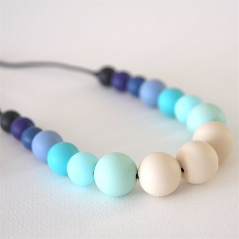 Silicone Teething Beads, Toddler Jewelry, Silicone Necklace, Teething Beads, Silicone Teething Necklace, German Silver Jewelry, Wooden Bead Necklaces, Beadwork Bracelet, Handmade Clay Jewelry