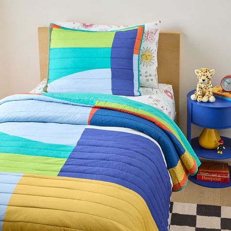 Baby Blankets | West Elm Bedding Duvet Covers, Kids Quilts, Block Quilt, Modern Kids, Kids Bedding, West Elm, Mix Match, Thread, Bedroom