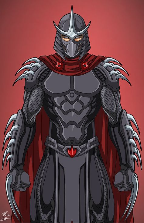 Shredder (Earth-27) commission by phil-cho on DeviantArt Oroku Saki, Ninja Armor, Shredder Tmnt, Armadura Ninja, Ninja Turtles Shredder, Earth 27, Phil Cho, John Rambo, Tmnt Characters