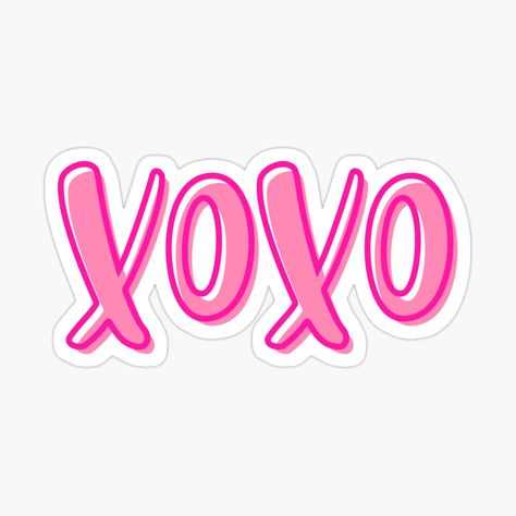 Get my art printed on awesome products. Support me at Redbubble #RBandME: https://www.redbubble.com/i/sticker/Pink-Outline-XOXO-by-PreppyPalace/135160308.EJUG5?asc=u Pink Girly Stickers, Hot Pink Stickers, Xoxo Sticker, Pink Emojis, Makeup Artist Quotes, Pink Emoji, Dp Ideas, Pink Stickers, Insta Dp