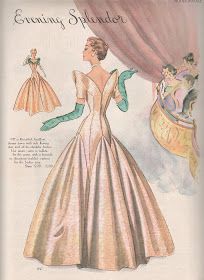 Monday Morning Inspiration, Vintage Fashion Sketches, Patron Vintage, Fashion Illustration Vintage, Kampot, Vintage Dress Patterns, Morning Inspiration, Vintage Gowns, Vintage Couture