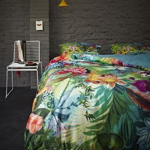 This essenza bedding is stylish, trendy and has a contemporary feel that is perfect for brightening up any bedroom, whether its raining or sunny outside it will always feel tropical with this essenza bedding collection.   Lola duvet cover has a tropicial themed digital print of colourful flowers and leaves in various painted style from… Tropical Room Decor, Tropical Bedding, Tropical Interiors, Tropical Bedrooms, Unique Bedding Sets, Tropical Living, Hawaiian Decor, Tropical Home Decor, Tropical Theme