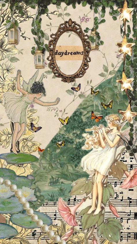 the fairly fairy daydreams #wallpaper #nature #vintage #vibes #fairy Fairy Collage, Nature Vintage, Collage Wallpaper, Wallpaper Nature, Create Collage, Vintage Vibes, Creative Play, Collage, Nature