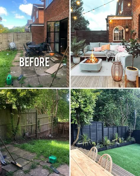 "Before And After Design": This Instagram Account With 1.3 Million Followers Is Showcasing Incredible Redecorations | Bored Panda Before After, Backyard Renovations, Backyard Remodel, Patio Furniture Ideas, Patio Makeover, After Pictures, Deck Furniture, Backyard Makeover, Before And After Pictures