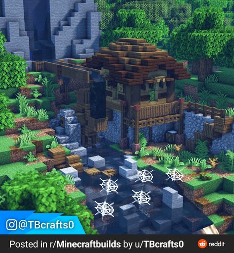 Minecraft Watermill, Minecraft Build House, Minecraft Kingdom, Minecraft Houses Survival, Rumah Minecraft Sederhana, Bangunan Minecraft, Minecraft Farm, Minecraft House Tutorials, Minecraft Medieval