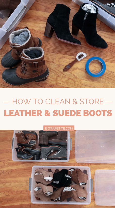 Winter Boots Storage, How To Organize Boots In Closet, Winter Boot Storage Ideas, How To Store Boots In Closet, How To Store Boots, Boot Organization Closet, Boots In The Summer, School Apartment, Shoe Bin