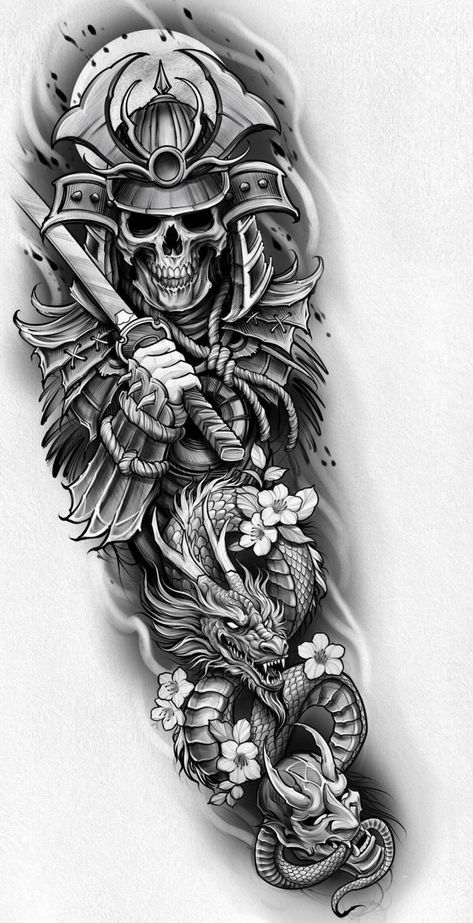 Tato Irezumi, Tato Geisha, Japanese Warrior Tattoo, Japanese Hand Tattoos, Samurai Tattoo Sleeve, Warrior Tattoo Sleeve, Guerriero Samurai, Japanese Tattoos For Men, Samurai Tattoo Design