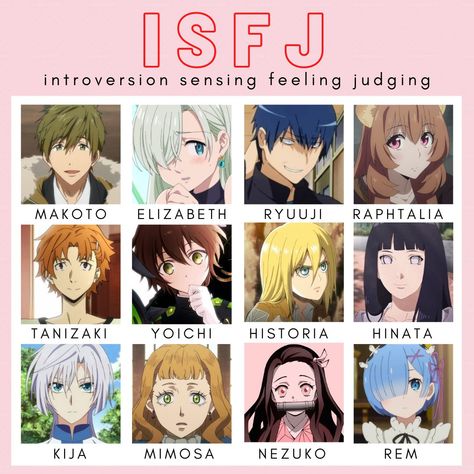 Isfj Anime Characters, Isfj Anime, Isfj Core, Isfj Things, Anime Mbti, Mbti Personality Types, Isfj Personality, Hulk Character, Infp Personality