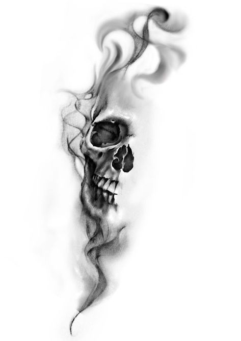 Fading Skull Tattoo, Smoky Skulls Tattoo, Masculine Skull Tattoo, Skull Tattoo Designs Men, Skull Men Tattoo, Chest Tattoo Female Skull, Cool Skull Tattoos Men, Screaming Skull Tattoo, Skull Tattoo Sleeve For Men