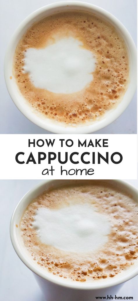 Make Cappuccino At Home, Frother Recipes, Cappuccino At Home, How To Make Cappuccino, Cappuccino Recipe, Blender Portable, Clean Eating Lunch, Coffee Guide, Cappuccino Machine