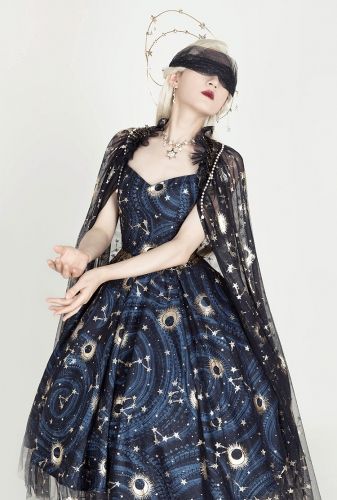 Lost Angel -The Starry Night- Lolita JSK Version I Lost Angel, Starry Night Dress, Fantasy Dress, Indie Brands, Fantasy Fashion, Lolita Dress, Character Outfits, Lolita Fashion, Fancy Dresses