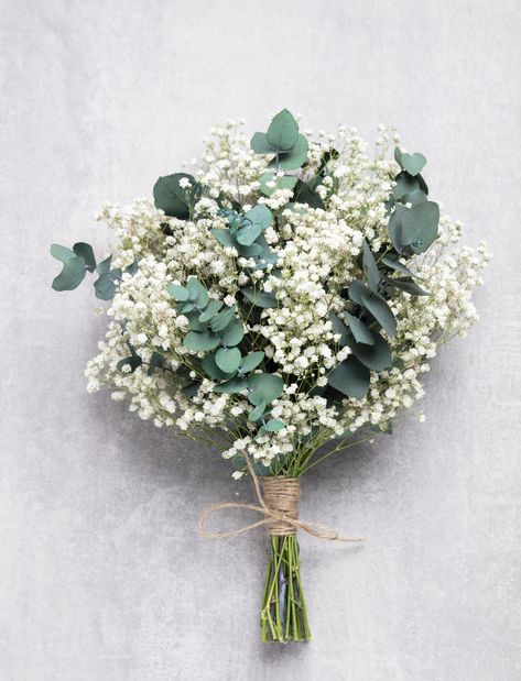 Preserved white Baby breath with preserved Eucalyptus wedding bouquet,  Boho Bouquet. Can be used as a bridal, taufe, baptism bouquet.  Size 25-30 cm  You can also buy boutonnieres for this wedding bouquet https://www.etsy.com/de-en/listing/1623599056/wedding-buttonhole-eucalyptus-buttonhole?click_key=03f8af72bc861236a08cba19f592455f5399150a%3A1623599056&click_sum=be3298d4&ref=related-2&pro=1 hair clips for this set https://www.etsy.com/de-en/listing/1534451391/wedding-hair-pins-hair-clips-gypsophila?click_key=7f44434fae0b6960947e099e7b4fd4dde915f83e%3A1534451391&click_sum=fab2ec14&ref=shop_home_active_19&pro=1 Estimated delivery times: Germany 1-2 days. Parcels within EUROPEAN UNION UPS standard service 3-5 business days. All parcels to United States and Canada will be delivered via UPS 6 Minimalist Bridesmaids Bouquet, Bridal Bouquet Gypsophila, Green Theme Bouquet, White And Green Buttonholes, How To Make Boho Bouquet, Green White And Beige Wedding, White And Eucalyptus Wedding Decor, Eucalyptus Wedding Ideas, Simple Eucalyptus Bouquet