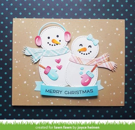 Lawn Fawn Blog, Snowman Christmas Cards, Posca Marker, Christmas Cards Kids, Lawn Fawn Stamps, Snowman Cards, Lawn Fawn Cards, Build A Snowman, Diy Christmas Cards