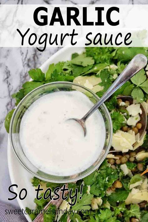 Kebab Sauce, Yogurt Sauce Recipe, Garlic Yogurt Sauce, Vegan Kebab, Garlic Yogurt, Dairy Free Salads, Meal Prep For Beginners, Buddha Bowls, Vegan Salad Recipes