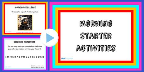 181 Key Stage 2 Morning Starter Activities PowerPoint - starters Key Stage 2, Behaviour Strategies, Morning Activities, Classroom Behavior, Word Work, Classroom Management, Literacy, Key, Quick Saves