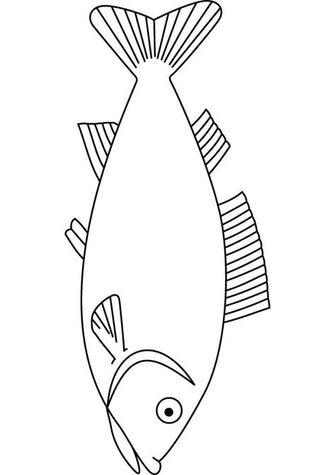 Download free fish coloring page Print Making Ideas, Rainbow Fish Template, Fish Printables, Worksheets For Preschoolers, Fish Coloring, Finger Puppet Patterns, Free Kids Coloring Pages, Writing Practice Worksheets, Fish Template