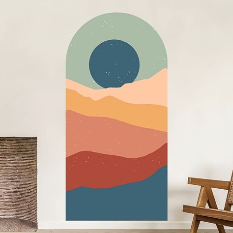 Faster shipping. Better service Ombre Painting, Arch Decal, Interior Wall Art, Bohemian Wall Art, Board Wall, Nursery Room Inspiration, Soft Flooring, Mountain Sunset, Bohemian Interior