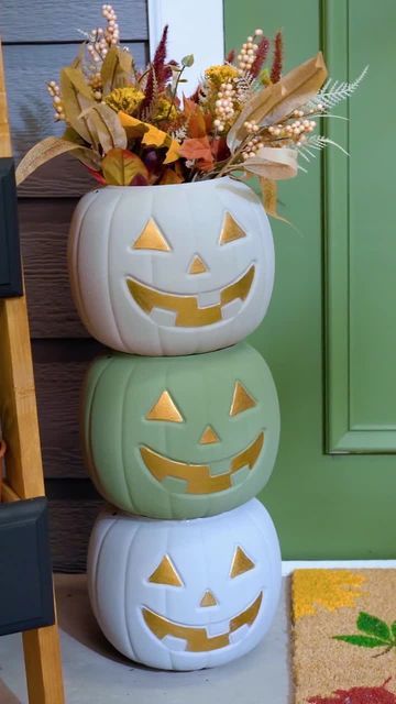 Diy Pumpkin Tower, Pumpkin Tower, Diy Pumpkin, Tower, Halloween