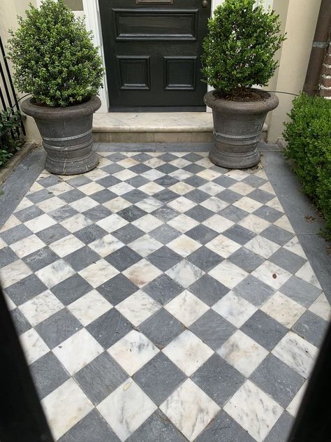 Casa Casuarina, Checkered Tile, Balcony Tiles, Outdoor Paving, Victorian Floor, Checkerboard Floor, Porch Tile, Outdoor Entryway, Patio Tiles