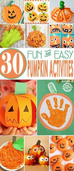 30 Easy Pumpkin Activities for Kids! Fall activities for preschoolers and toddlers. Pumpkin Activities For Kids, Pumpkin Crafts For Kids, Fall Preschool Activities, Pumpkin Activities, Autumn Activities For Kids, Toddler Snacks, Fall Crafts For Kids, Diy Spring, Halloween Crafts For Kids